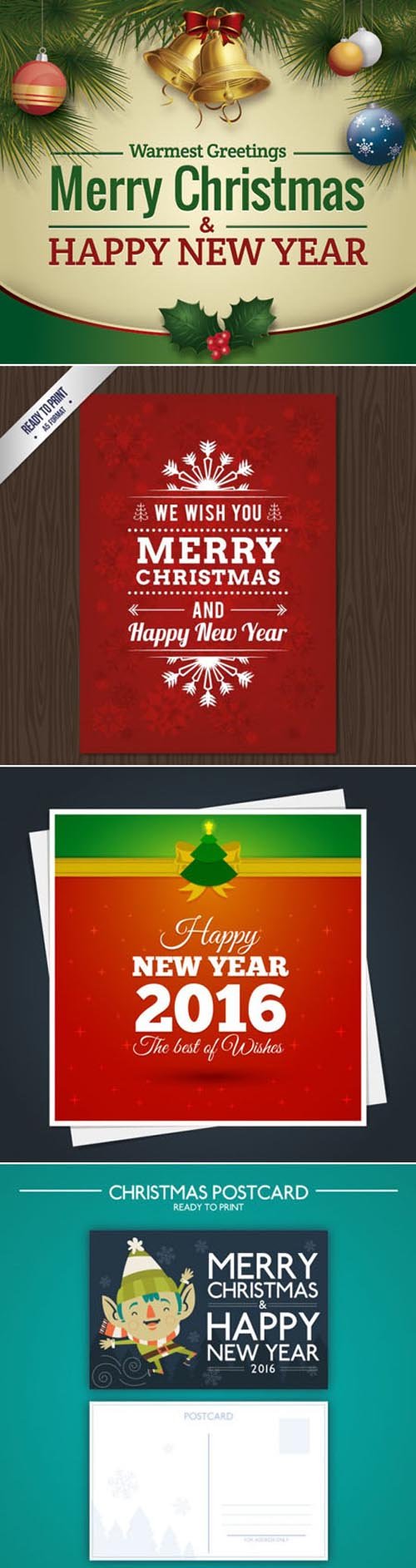 New Year 2016 Cards in Vector [Vol.4]