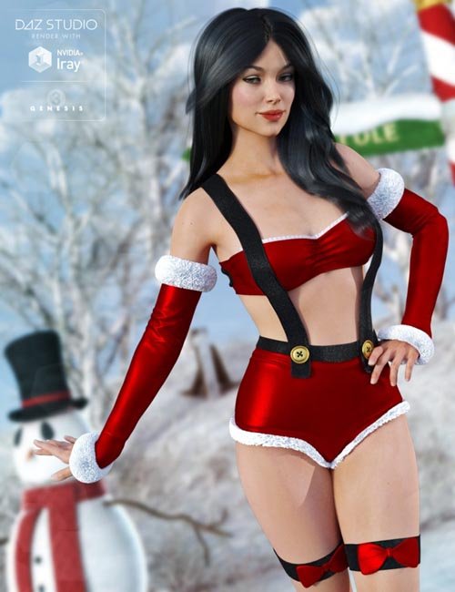 Vintage Holidays Outfit for Genesis 3 Female(s)
