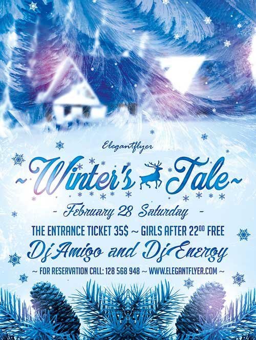 Winter's Tale Flyer PSD Template + Facebook Cover