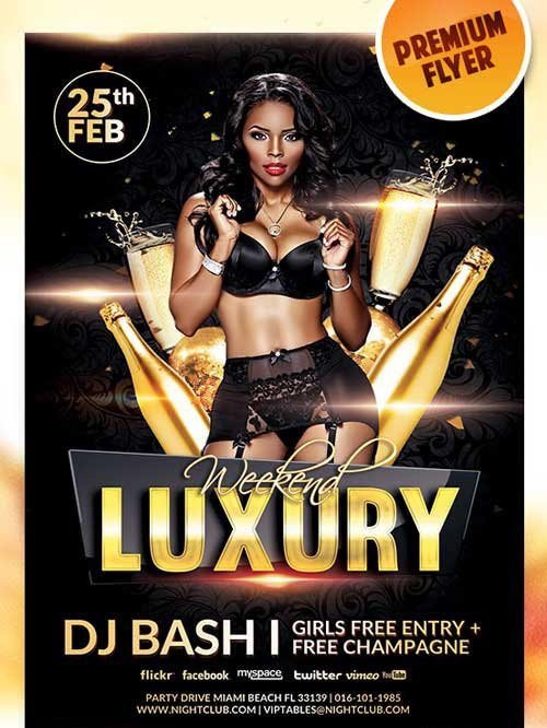 Luxury Weekend Flyer PSD Template + Facebook Cover
