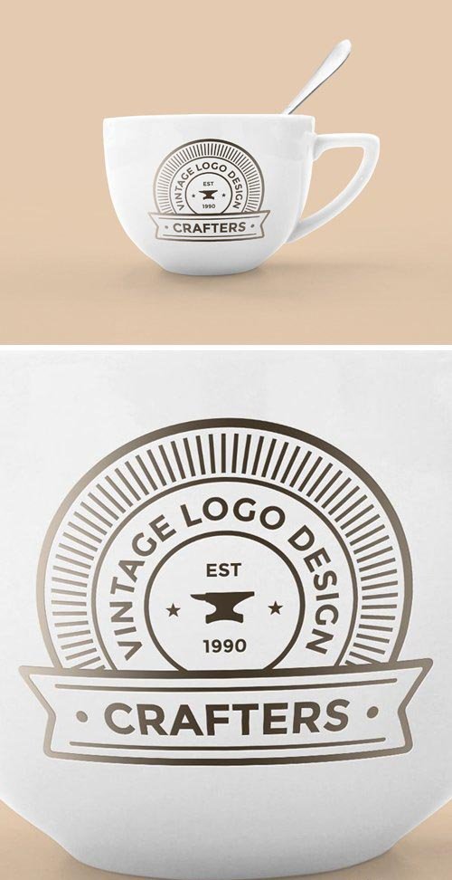 Photoshop Mockup - Logo on Coffee Cup
