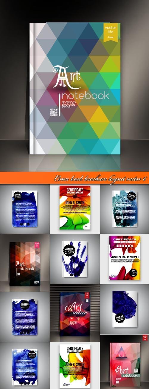 Cover book brochure layout vector 6