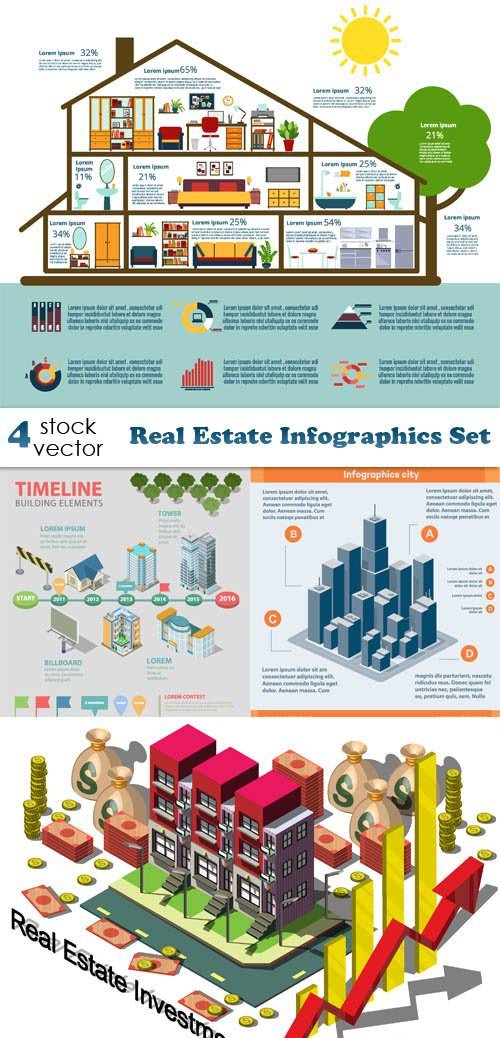 Vectors - Real Estate Infographics Set