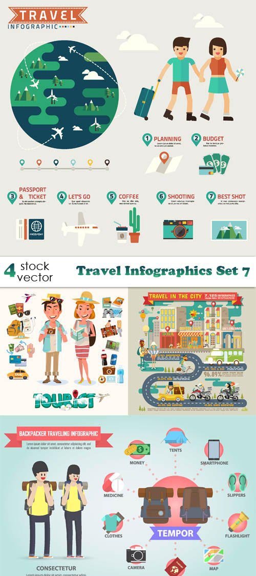 Vectors - Travel Infographics Set 7