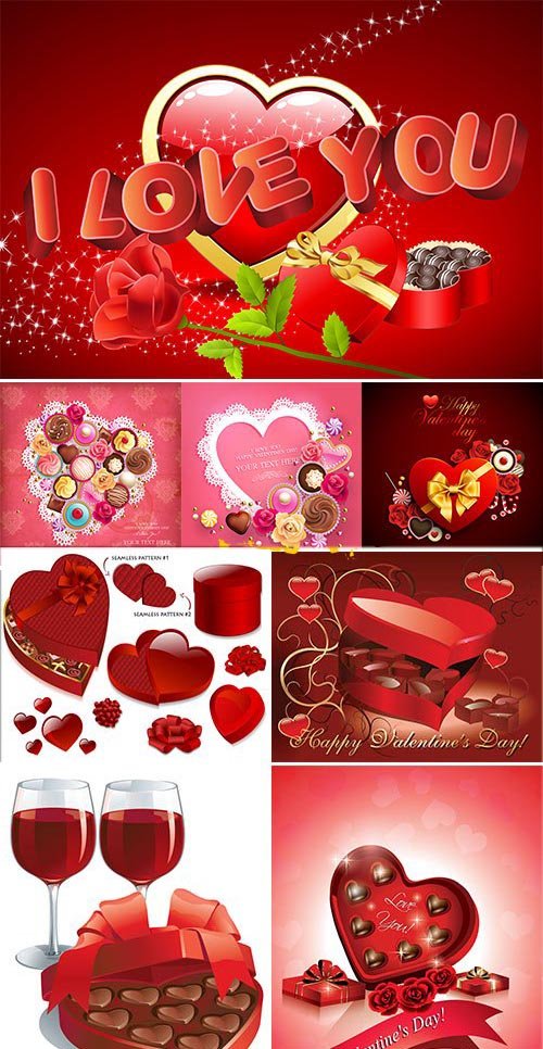 Stock Heart shaped Valentine's box of chocolates