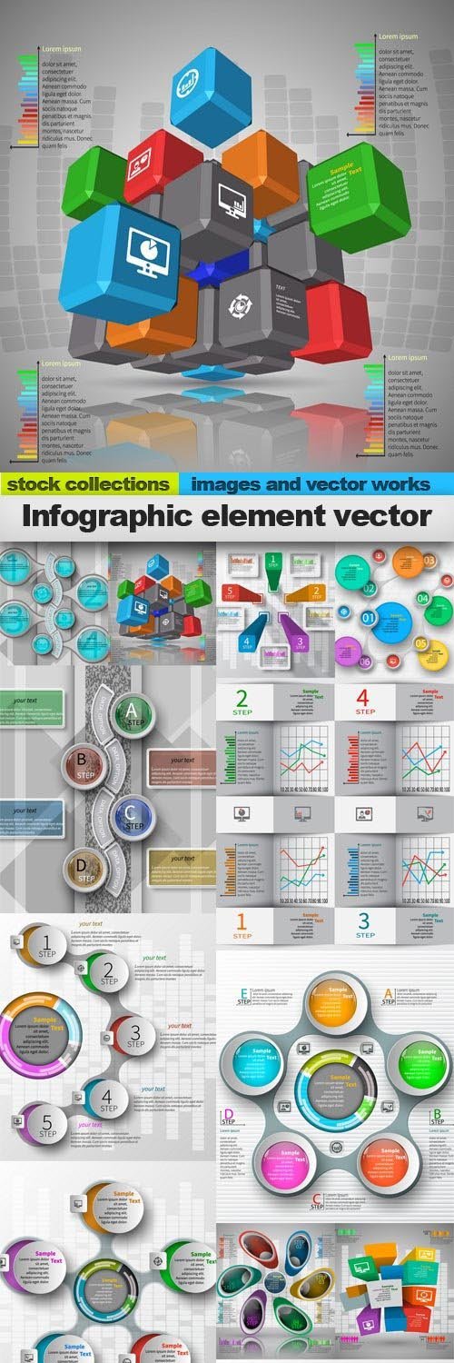 Infographic element vector, 15 x EPS