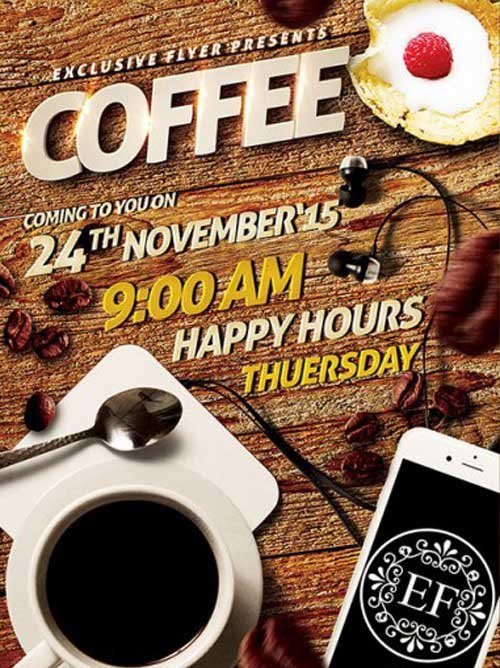 Coffee Flyer Premium Flyer Template + Facebook Cover