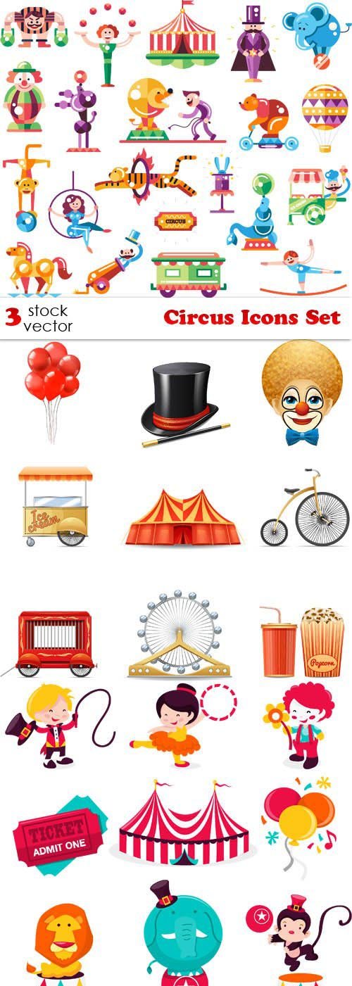 Vectors - Circus Icons Set