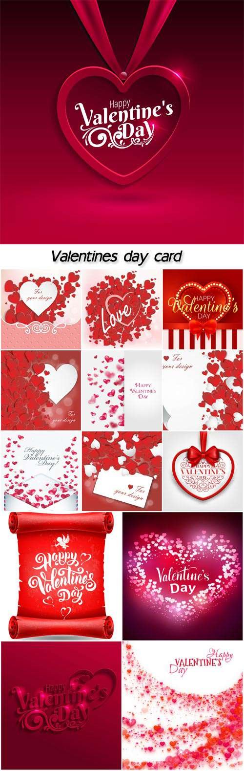 Heart label from paper, valentines day card, vector background