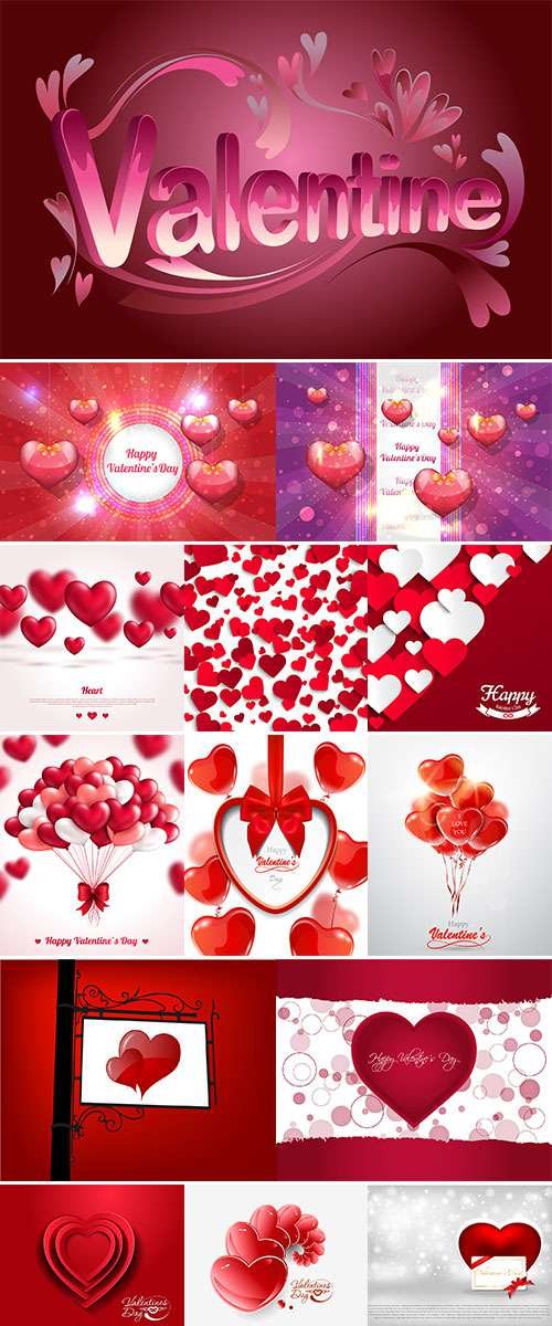 Stock Happy Valentine's Day greeting card, Valentine's day background vector