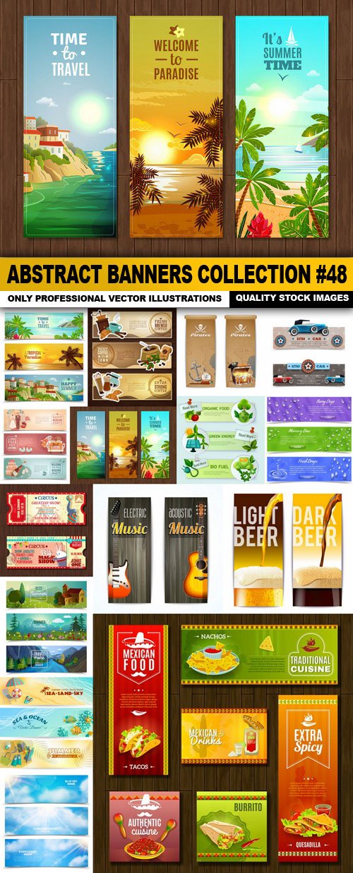 Abstract Banners Collection #48 - 15 Vectors