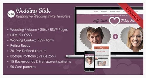ThemeForest - Wedding Slide v2.0.1 - Responsive Wedding Invite Template - 4234476