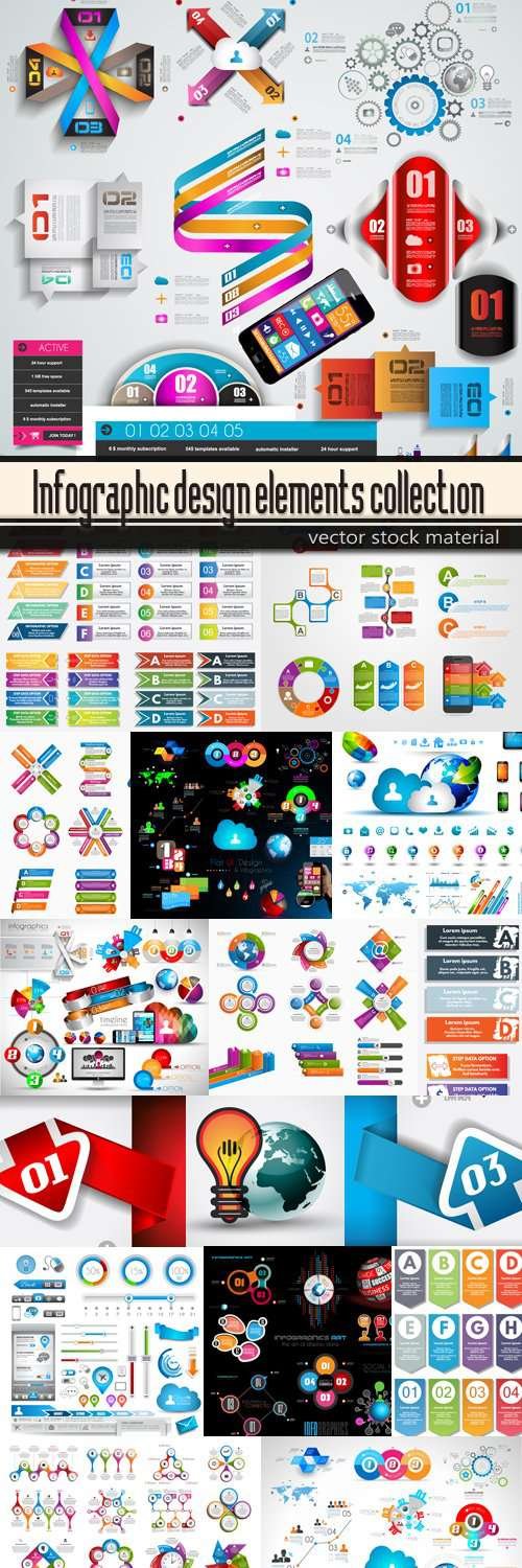 Infographic design elements collection