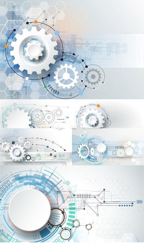 Techno Backgrounds Vector