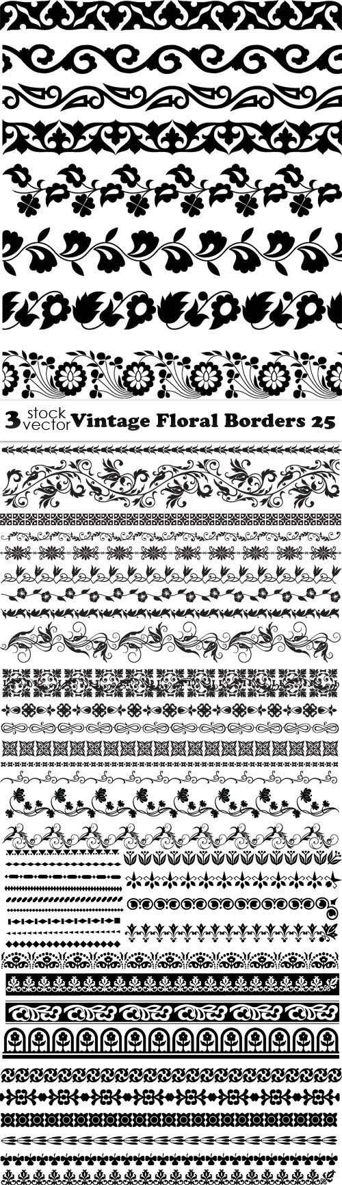 Vectors - Vintage Floral Borders 25