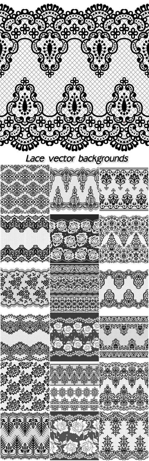 Lace, vector backgrounds with patterns