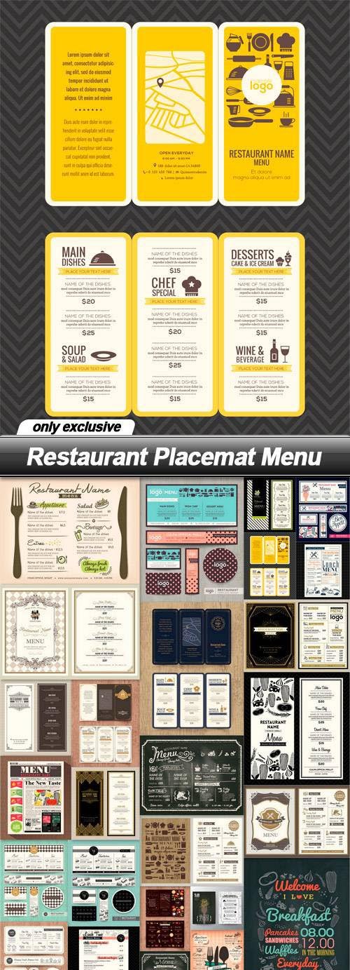 Restaurant Placemat Menu
