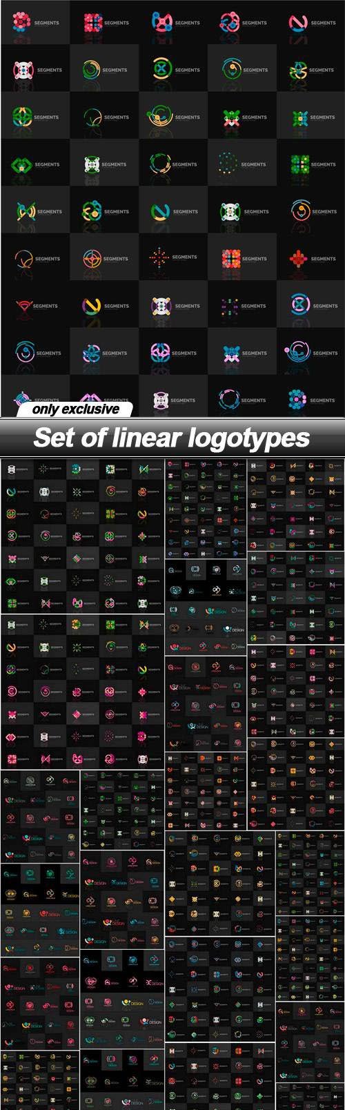 Set of linear logotypes