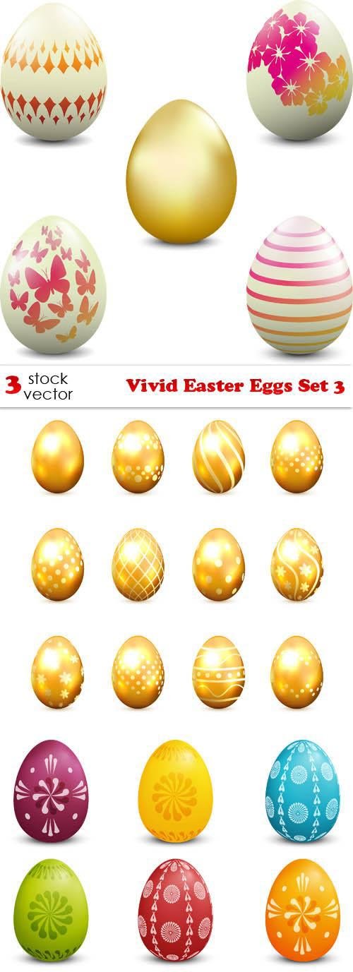 Vectors - Vivid Easter Eggs Set 3