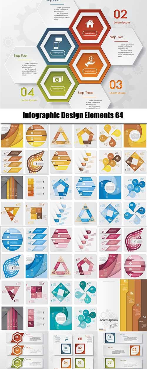 Infographic Design Elements in vector set 64