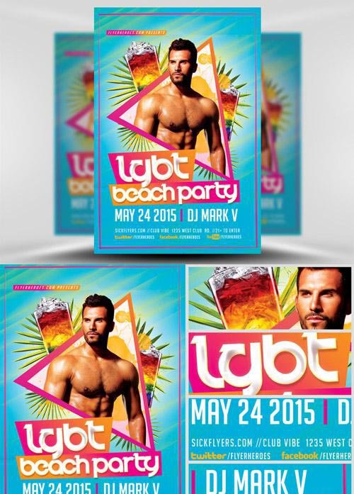 Flyer Template - LGBT Beach Party