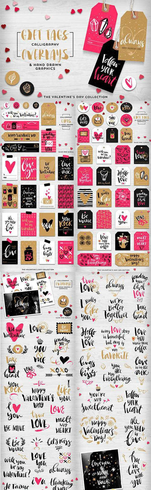Valentine's day gift tags & overlays 518165