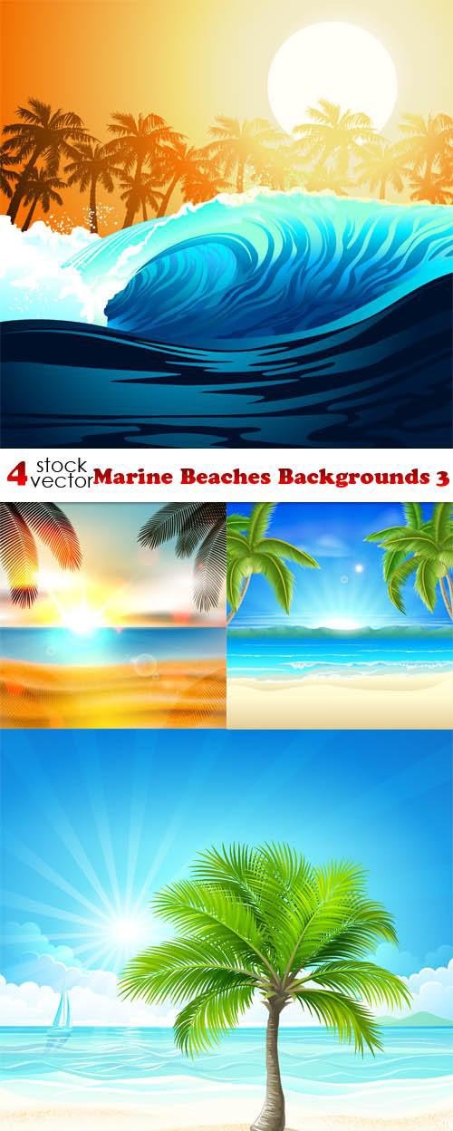 Vectors - Marine Beaches Backgrounds 3