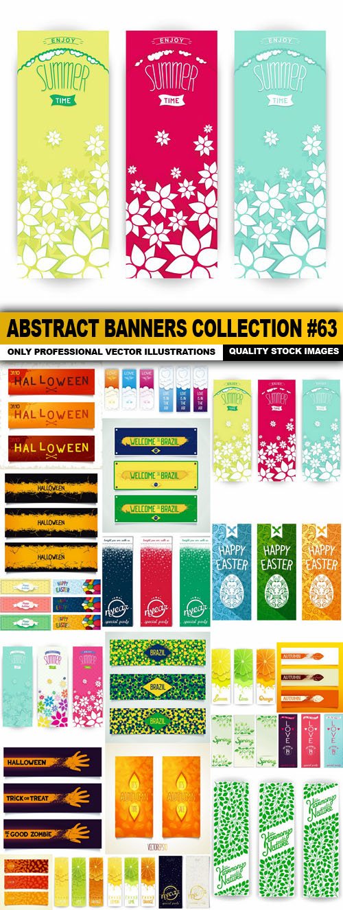 Abstract Banners Collection #63 - 25 Vectors