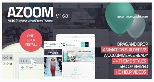 ThemeForest - Azoom v1.4 - Multi-Purpose Theme with Animation Builder - 10591289