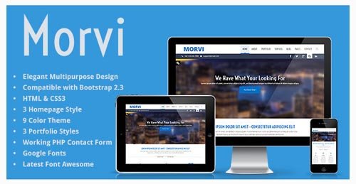 ThemeForest - Morvi - Bootstrap HTML5 Portfolio 6680205