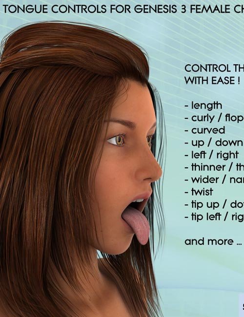 Tongue Controls for Genesis 3 Female Characters