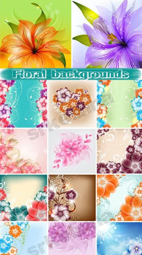 Bright floral background - Bright floral backgrounds