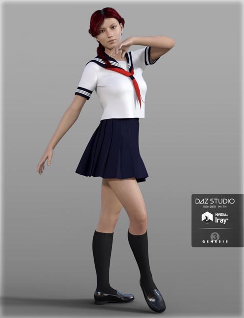 H&C Japanese School Uniforms for Genesis 3 Female(s)
