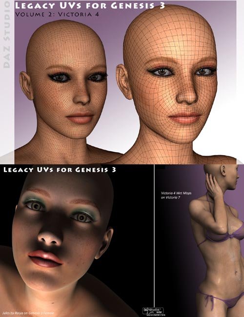 Legacy UVs for Genesis 3: V4