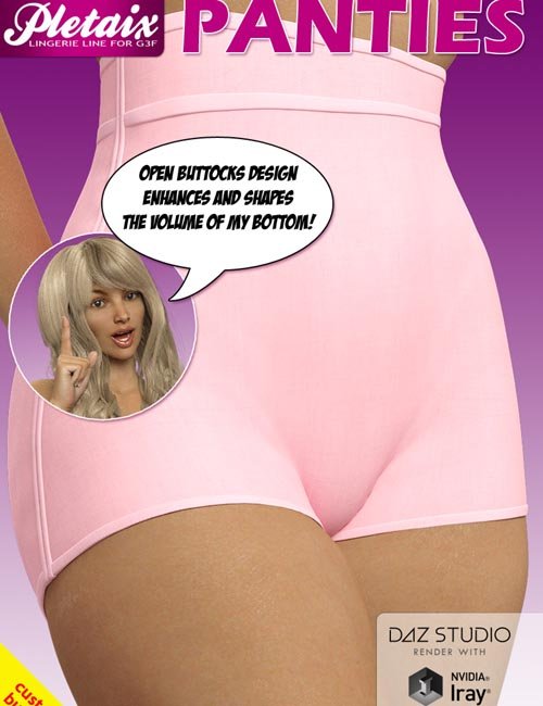 Pletaix Panties (converted from G3F) for Genesis 8 Female(s)