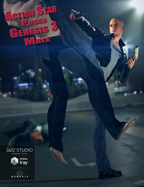Action Star Poses for Genesis 3 Male