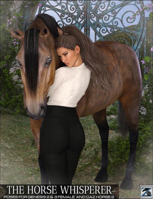 Z The Horse Whisperer - Poses for Genesis 2 & 3 Female and Daz Horse 2