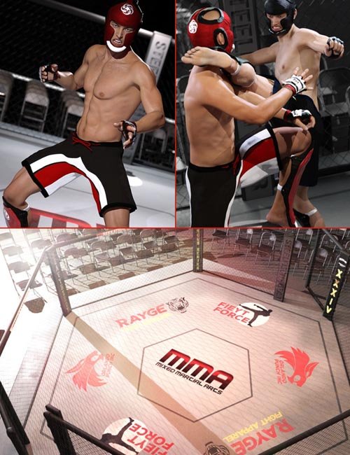MMA Fighter Bundle (converted from G3M) for Genesis 8 Male(s)