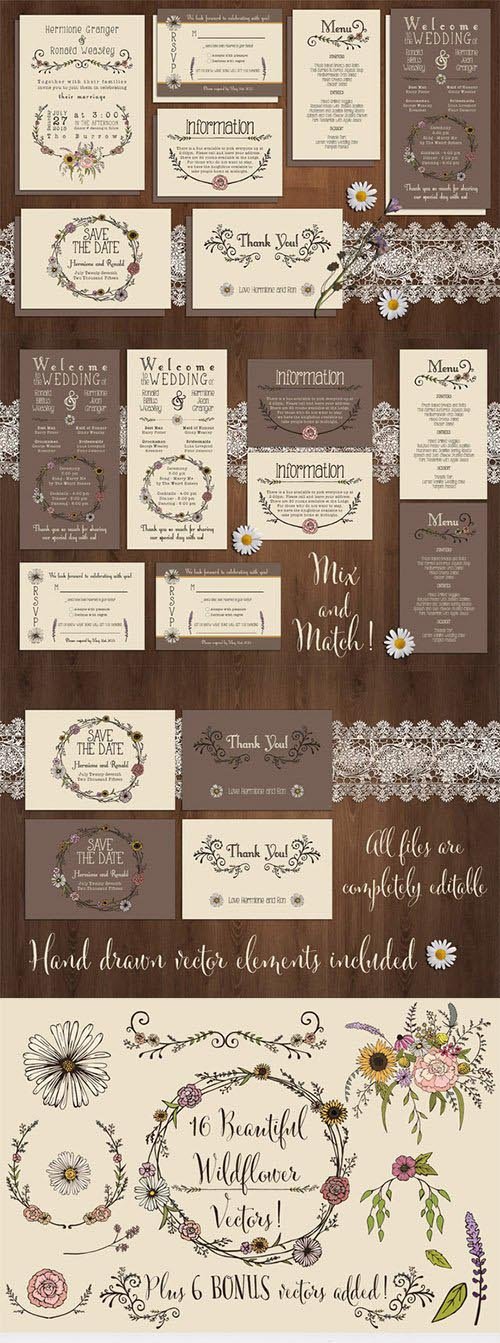 Wildflower Wedding Invitation Suite - CM 219148