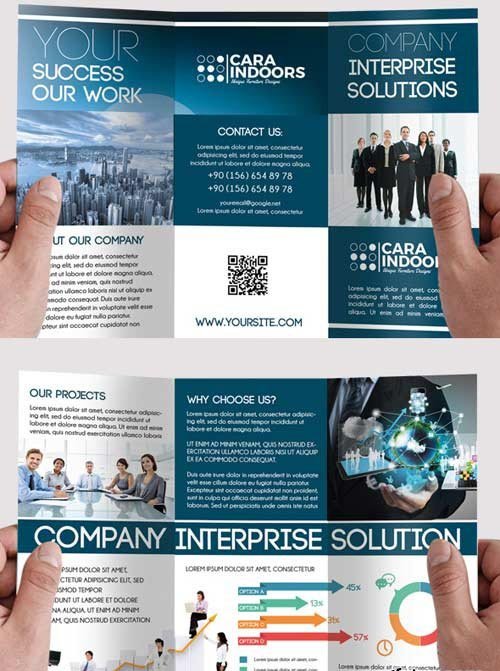 Corporate Premium Tri-Fold PSD Brochure Template