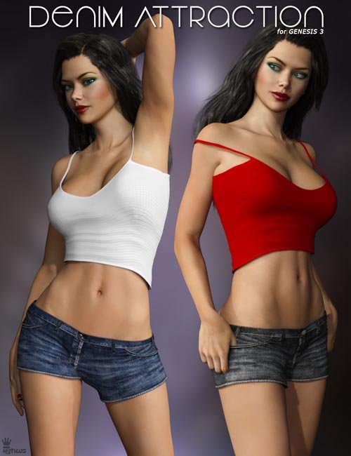 Denim Attraction Outfit (converted from G3F) for Genesis 8 Female(s)