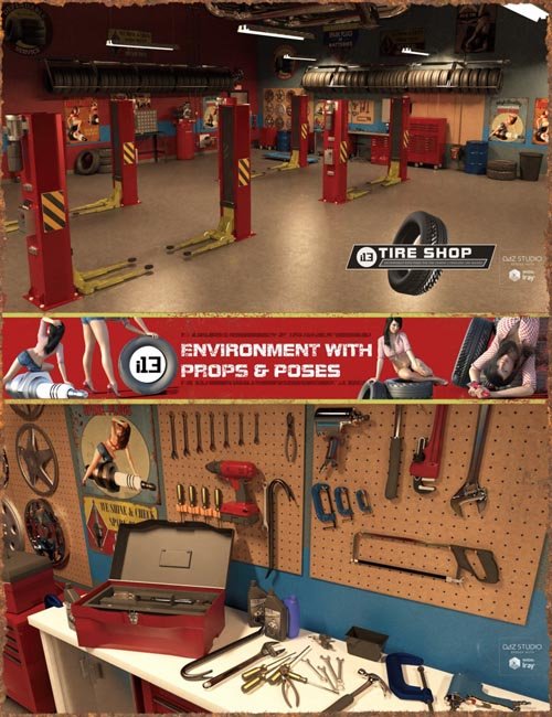 i13 Tire Shop Environment with Poses