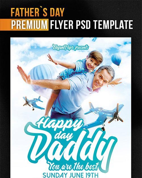 Father`s Day – Flyer PSD Template + Facebook Cover