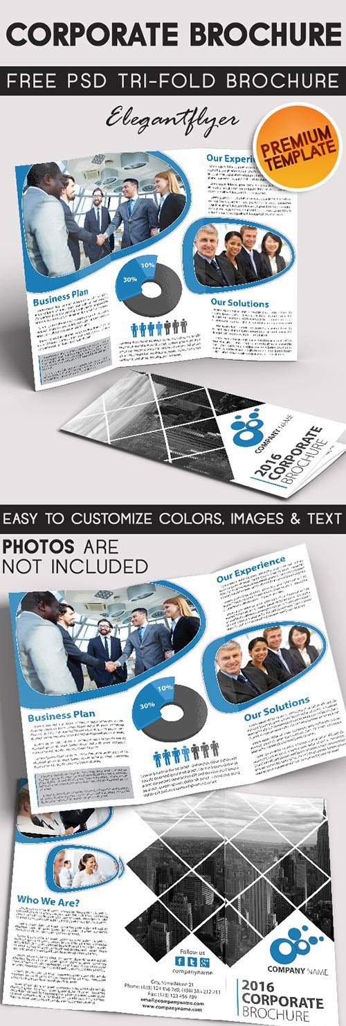 Corporate – Tri-Fold Brochure PSD Template + Facebook Cover