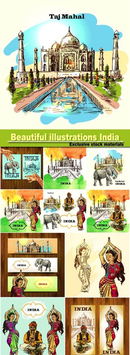 Beautiful illustrations India