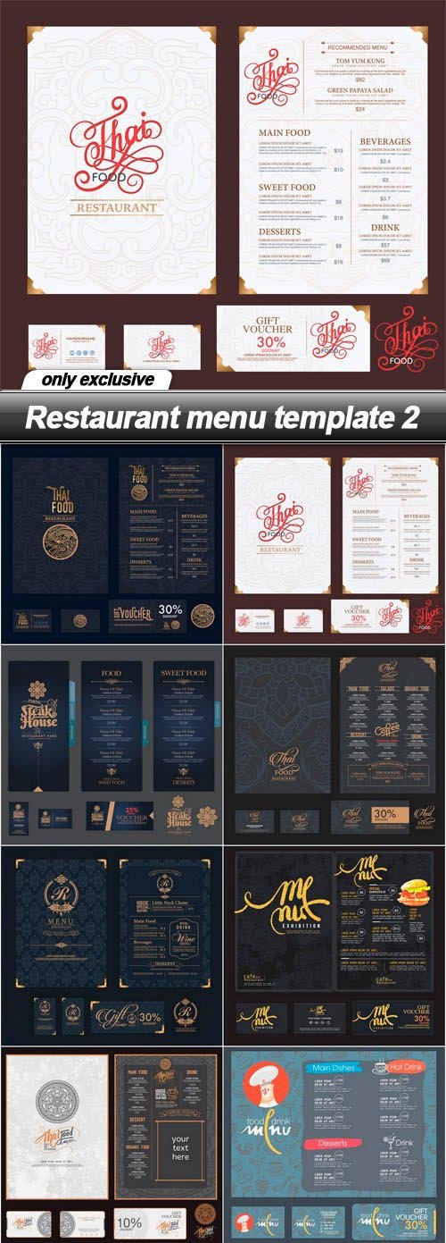 Restaurant menu template 2 - 12 EPS