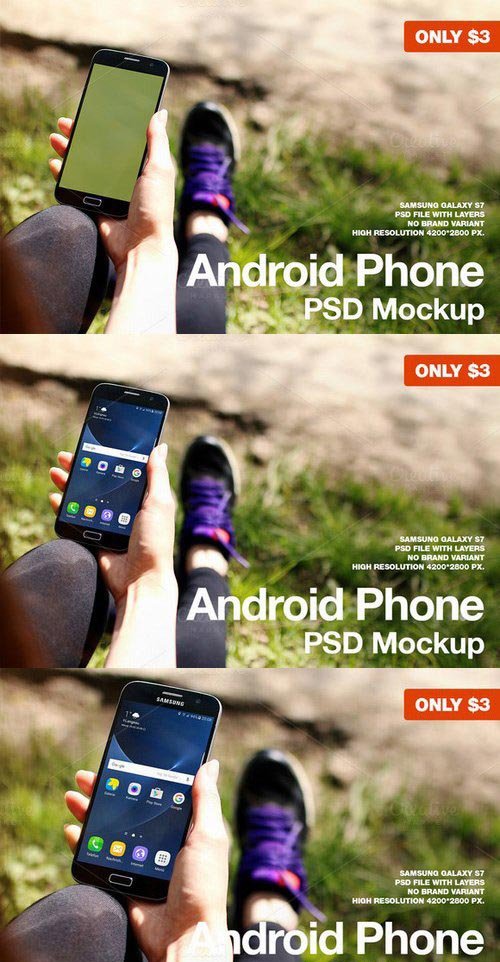 CM - Android Phone Sport PSD Mockup 665338