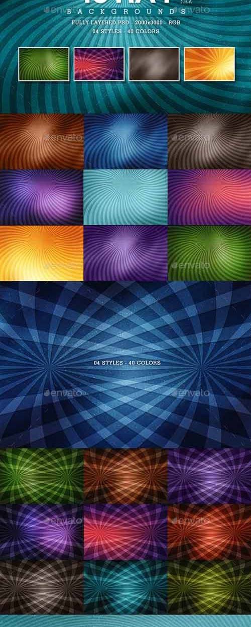 GraphicRiver - 40 Ray Backgrounds - 04 Styles 12271414
