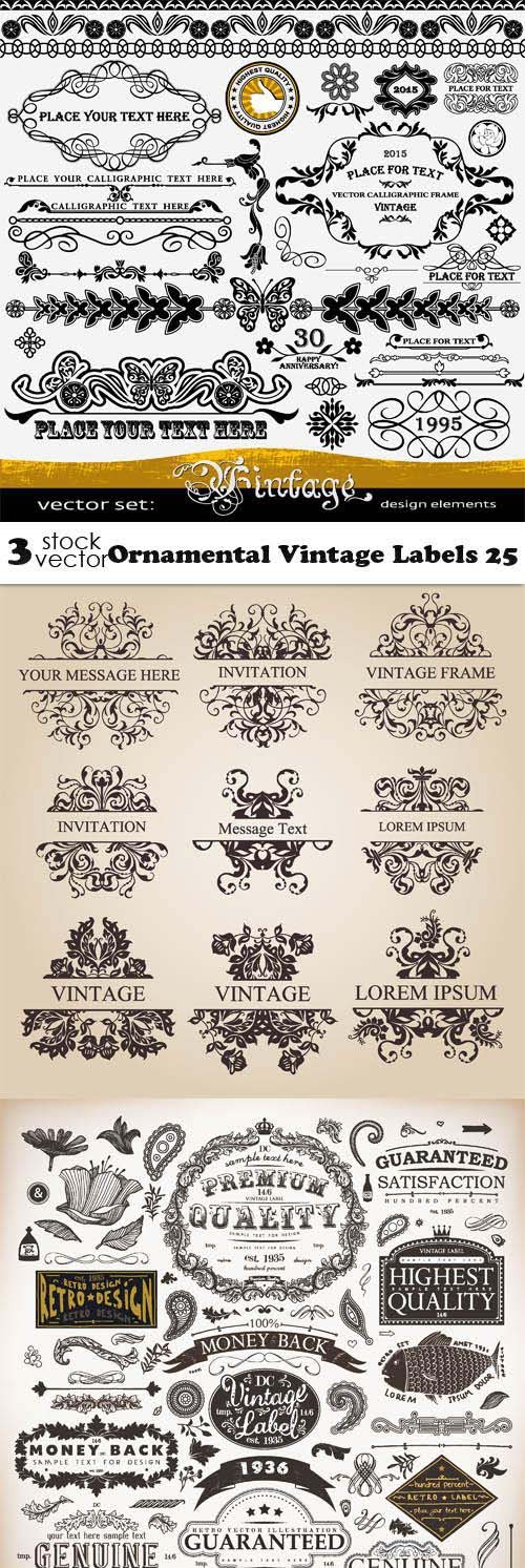 Vectors - Ornamental Vintage Labels 25