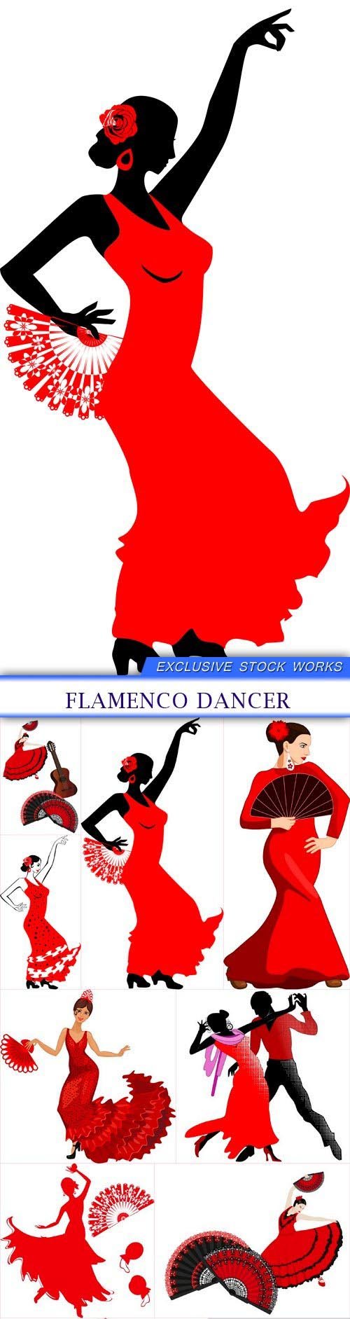 Flamenco dancer 10X EPS